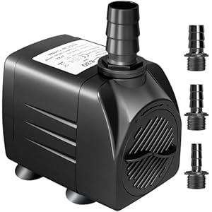 GROWNEER 550GPH Submersible Pump 30W Fountain Water Pump, 2000L/ H, with 7.2ft High Lift, 3 Nozzles for Aquarium, Fish Tank, Pond, Hydroponics, Statuary, Pool