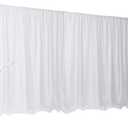 Two Layers Backdrop Made with One Piece Chiffon Tulle & Polyester. Use as Extra Wide Semi-Blackout Curtains, Stage Curtains or Garage Divider Curtain. White, 20x10FT (240"W x 120"L (Pack of 1))