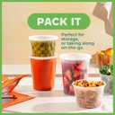JoyServe Deli Food Storage Containers with Lids - (48 Sets) 24-32 Oz Quart Size & 24-16 Oz Pint Size Plastic Airtight Takeout Meal Prep Storage, BPA-Free, Dishwasher, Microwave Safe