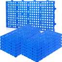Colingmill 10 Pcs 23.6 x 11.8 x 1.18 Inch Plastic Pallets for Basement Storage Lightweight Moisture-Proof Floor Waterproof Storage Grid Pad for Ventilation Garage Supermarket Outdoor (Rectangle)