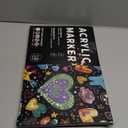 30 Colors Dual Tip Acrylic Paint Markers, Premium Dot & Fine Tip Coloring Paint Pens for Rock, Wood, Fabric, Canvas, Glass, Paper, Ceramic, Scrapbook, Vision Board and DIY Crafts Supplies Art Gifts