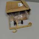 Acrridi Stocking Hangers for Mantel,4 Pcs 2 in 1 Adjustable Fireplace Christmas Stocking Holder,No-Drill, Easy to Install Garland Hanger for Christmas Decorations,Fits 0.1-3.5Mantles (Gold, 4)