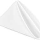 Hiasan Cloth Napkins Set of 6, 18 x 18 Inch, Washable White Dinner Napkins with Hemmed Edges for Restaurant, Wedding and Holiday