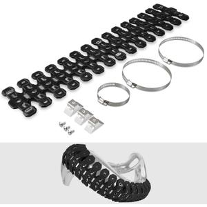 NICECNC Pipe Heat Shield Cover Guard Protector Motorcycle,Black | Compatible with KTM 125/150 / 250/300 EXC, SX, XC-W Compatible with Yamaha YZ125 / YZ250 Accessories