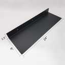 EADOT Matte Black Metal Floating Shelf (24 inch x 8 inch) Stainless Steel Heavy Duty Floating Shelves, Linear Metal Shelf, Display Ledge Wall Mounted Shelve Fits 16" Studs