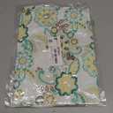 Smiry Rectangle Table Cloth Cover, Waterproof Elastic Fitted Picnic Tablecloth for 4 Foot Tables, Wipeable Flannel Backed Vinyl Tablecloths for Camping, Dining, Outdoor (Teal & White, 24" x 48")