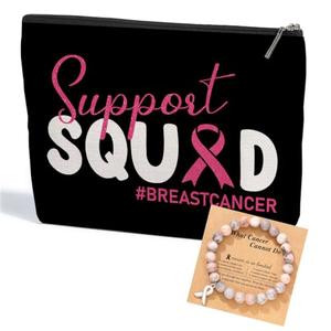 Breast Cancer Survivor Gifts for Woman Inspirational Makeup Bag Get Well Soon Gifts for Women Makeup Pouch Breast Cancer Awareness Gifts Cancer Care Gifts for Women Friend Birthday Cosmetic Travel Bag