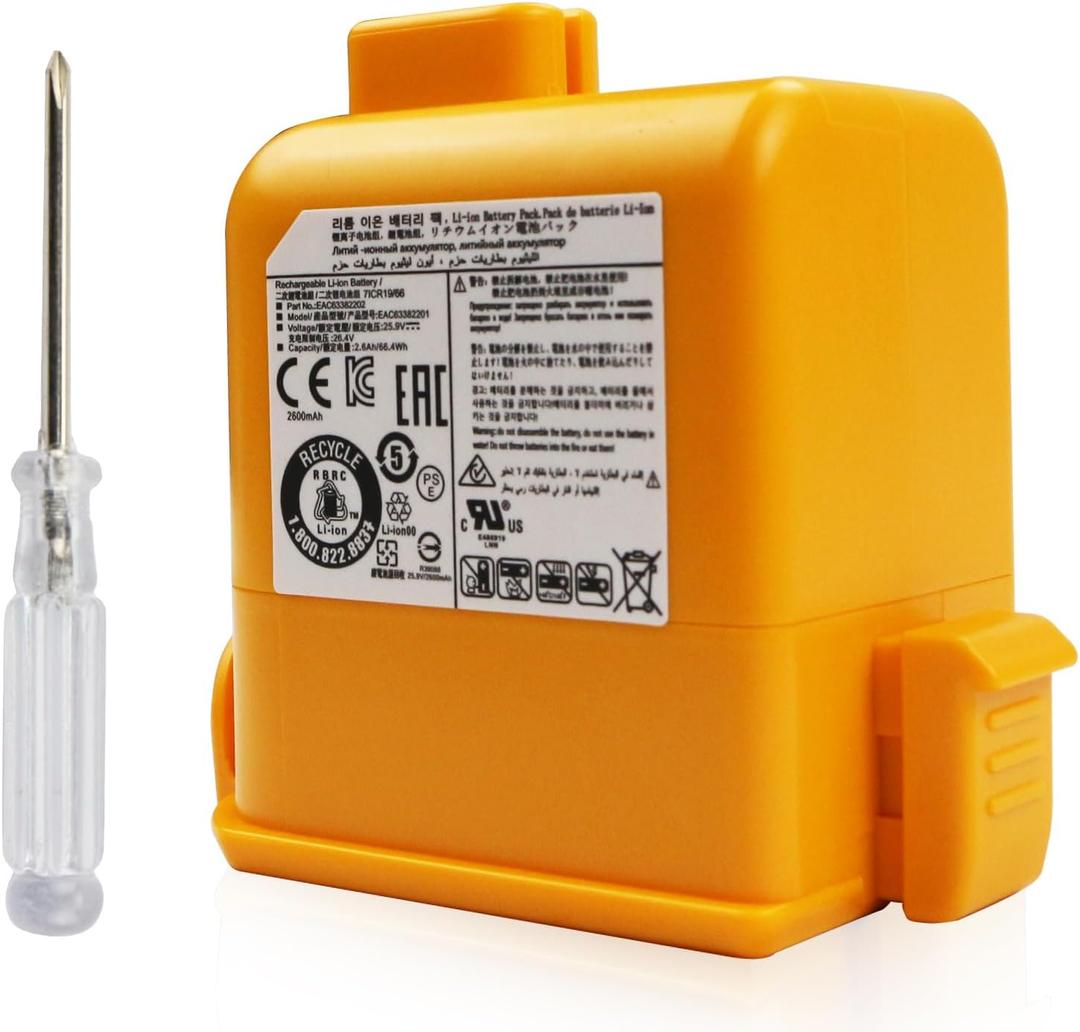 EAC63382204 EAC63382202 Battery for LG A9 MAX A9M A9MULTI A958 A958SA A958SK Cord Zero A9, A9 Plus, LG Cord Zero A9, A9S, P9, A9K-CORE, A9MAX, A9T-Ultra, A9K PRO, A9N, A9M, A905M, A958S, A9KMAX, A916
