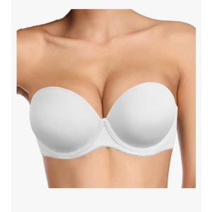 Plusexy Women's Push Up Strapless Bra Thick Padded Underwire Convertible Multiway Bras, Size 34D