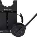 Spracht HS-3010 DECT USB Softphone Wireless Headset with Base Station| Bluetooth Headset with Microphone, Office Headset with Noise-Canceling Mic | Wireless Work Headset for PC, MAC, Laptops