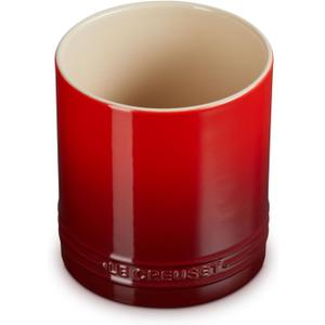 Le Creuset Stoneware Signature Straight Wall Utensil Crock, 1 qt., Cerise