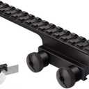 Riser Mount, Tactical High Profile Picatinny Weaver Rail Flat Top Mount Adaptor and Riser for Scopes and Optics, 1" H x 5.7" L, 14 Slots