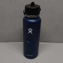 Hydro Flask Water Bottle - Insulated Stainless Steel - Wide Straw Lid, Non Spill, Leakproof in 40 Oz Indigo Blue
