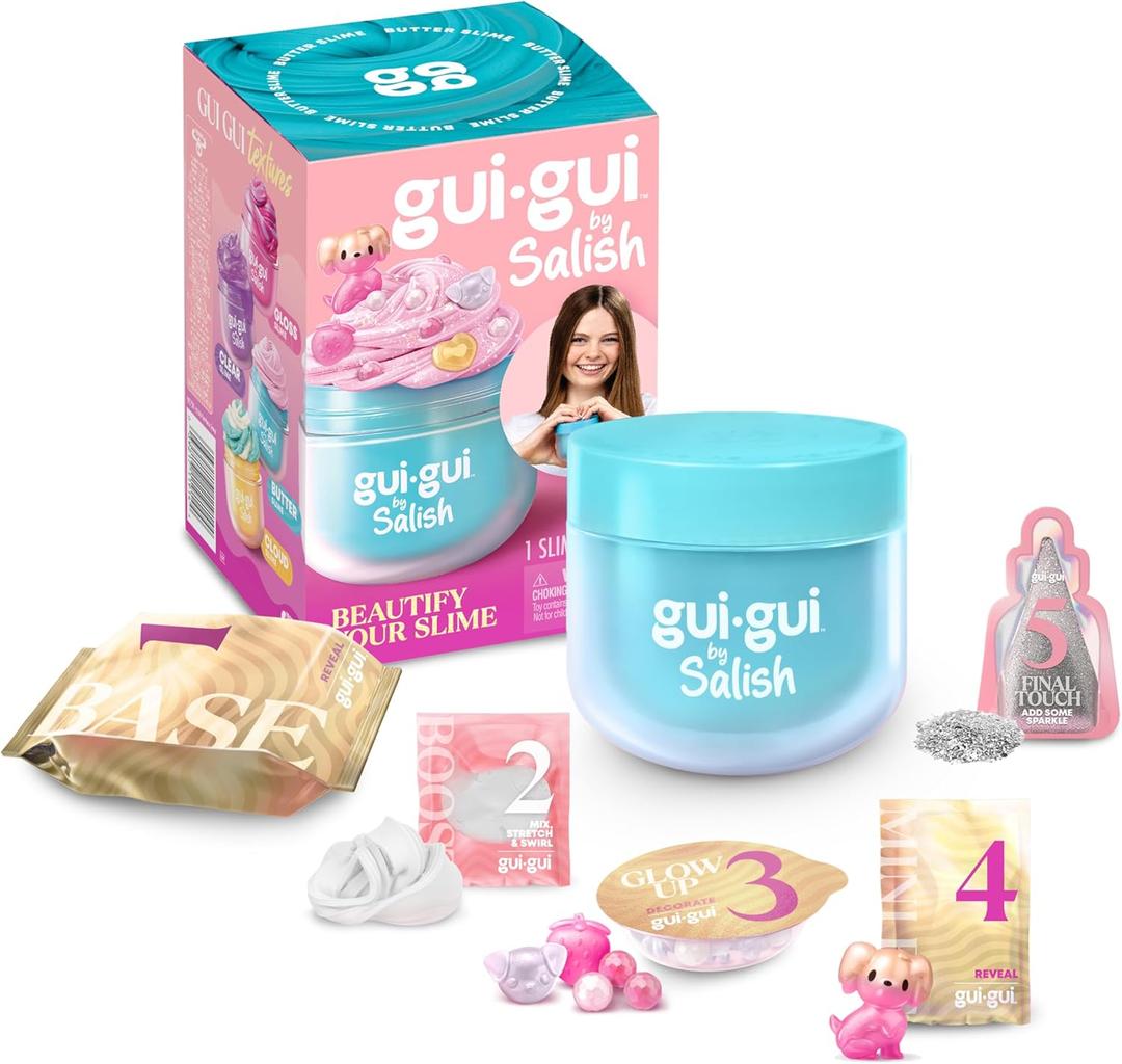 GUI GUI By Salish, A Truly Unique Slime Experience, Co-Created with Salish Matter, Create The Most Beautiful ASMR GUI GUI Slime Based Around All The Things Salish Loves, 4 to Collect