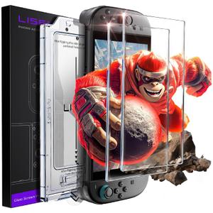 5 x LISEN 2 Pack for Nintendo Switch 2 Screen Protector [2026 Upgrade] (ANTI-GLARE & Auto Alignment Kit) Tempered Glass, Accessories, Switch2 [Longest Durable] Mothers Day for Her