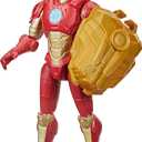 Hasbro Marvel Avengers Mech Strike 6-inch Scale Action Figure Toy Iron Man with Compatible Mech Battle Accessory, for Kids Ages 4 and Up