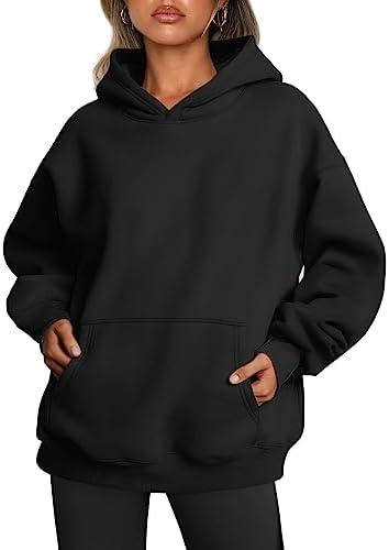 Trendy Queen Womens Oversized Hoodies Fleece Sweatshirts Fall Fashion 2025 Pullover Sweaters Winter Clothes M