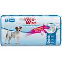 Four Paws Wee-Wee Super Absorbent Disposable Adjustable Dog Potty Training Diapers, Leak-Proof Protection for Dogs, Size Small, 12" - 15" Waist, 12 Count
