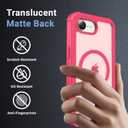 jaroco Magnetic for iPhone 17e Case& iPhone 16e Case, [Compatible with MagSafe][Military Grade Drop Protection][Heavy Duty Protection][Non-Slip][Shockproof] 2-Layer Bumper Phone Case 6.1''-Rose