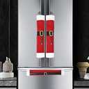 GISSTON Set of 3 Christmas Fridge Handle Covers, Christmas Kitchen Decorations for Refrigerator Microwave Oven Dishwasher Appliance Door Handle Holiday Decor