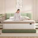 King Mattress, 12 Inch Hybrid Mattress in a Box, Memory Foam and Individual Pocket Springs, Innerspring Medium Firm for Pressure Relief, Edge Support, Comfy and Breathable, CertiPUR-US (White)