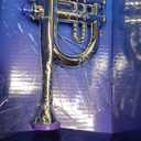 Toyvian Kids Trumpet Realistic Plastic Toy with Color Keys Educational Musical Instrument for Children S Music Learning and Creative Play 14.56In Length