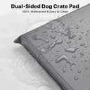 Veehoo Dog Crate Pad, Double-Sided Waterproof Crate Mat Bed, Outdoor Kennel Mat Pet Sleeping for Medium Large Dogs, Clooling, Waterproof, Wipeable, Anti-Slip, Kennel Pads 30 x 22 Inch, Gray
