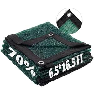 LOVE STORY 6.5x16.5FT 70% Green Shade Cloth Sun Shade Net with Grommets Sunblock Net Mesh Tarp for Garden,Plants Cover,Greenhouse and Patio