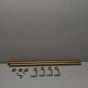 Ivilon Window Curtain Rod Decorative End Cap Design, 1 Inch Rod, 28 to 48 Inch. Warm Gold