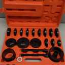 Orion Motor Tech Wheel Bearing Press Kit for Front Wheel Drive Bearing Removal & Installation, 24pc Wheel Bearing Puller Tool Set with Sliding Screws Universal Bushings Sleeves Storage Case (RED,BLACK)