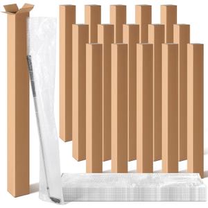 Watersay 15 Pack 4 x 4 x 40 Inch Golf Club Shipping Boxes with 8 x 48 Inch Bubble Protector Tall Corrugated Boxes Cardboard Long Golf Storage Box for Shipping Packaging Moving Mailing Home or Business