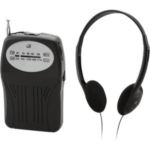 GPX Portable AM/FM Radio, Black (R116B)