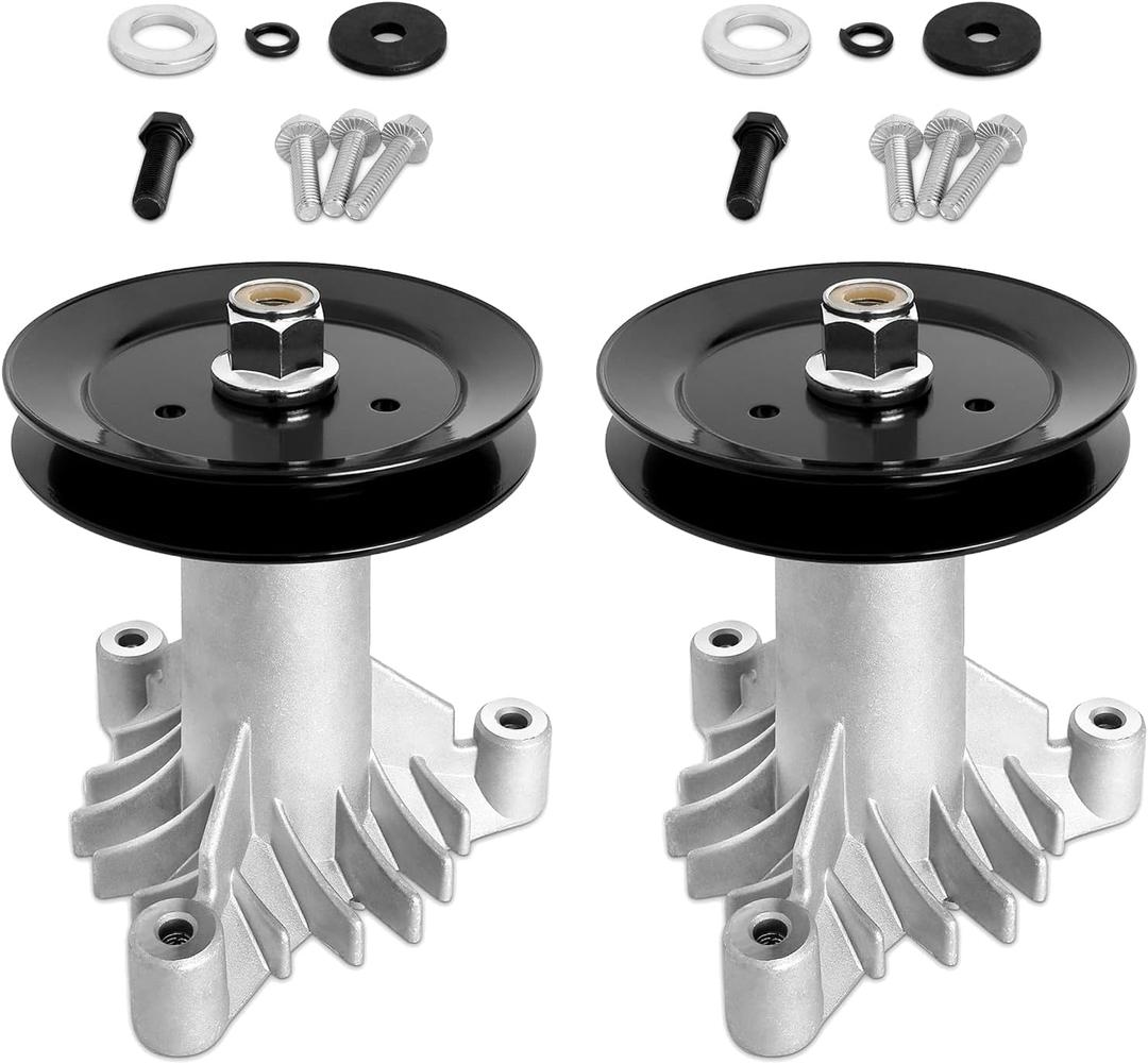 130794 Spindle 153535 Pulley Compatible with Craftsman Mower - Spindle Assembly with Pulley Compatible with Craftsman LT1000 LT2000 DYT4000 42" Deck Tractor, HU, Pou LAN Pro Mower, 2 Pack
