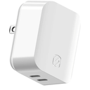 Scosche HPDCC65WT Dual-Port USB-C Wall Charger Block, 65W Type C Fast Charging Power Adapter, GaN Wall Charger Plug Compatible with Apple iPhone 16/15/14/13/12 Series, iPad, Laptop,& Android Phone