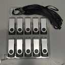 8GB Flash Drive 10 Pack Bulk USB Flash Drives, USB2.0 Thumb Drive USB Stick for Data Storage Backup, Jump Drive Pen Drive Zip Drive Memory Stick with Indicator, USB Storage Flash Drive Swivel Design