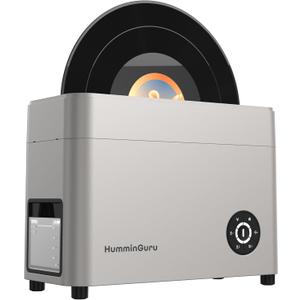 HumminGuru Ultrasonic Vinyl Record Cleaner- 40kHz Ultrasonic Vinyl Record Cleaning Machine with Auto Drying, Vinyl Record Cleaner Kit with Filters,(NOVA White Sand, 7/10/12 Inch)