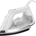 Sunbeam Classic Steam Iron, 1200 Watt, Mid-size Anti-Drip Nonstick Soleplate, Horizontal or Vertical Shot of Steam with 8' 360-Degree Swivel Cord and 3-Way Auto Shut-Off, White (Regular)