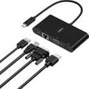 Belkin 4-in-1 USB-C Hub, MultiPort Docking Station for iPad, iPad Mini, & MacBook, Mac Mini, MacBook Air, MacBook Pro with USB-C Gigabit Ethernet, USB-A 3.0, VGA, & 4K HDMI