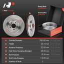 A-Premium 12.99 inch (330mm) Rear Vented Disc Brake Rotors + Ceramic Pads Kit Compatible with Select Audi Models - A4, A4 Allroad, A4 Quattro, Q5, A5 Quattro, A6 Allroad, A6 Quattro, S4, S5, 6-PC Set