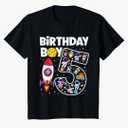 Kids 5 Year Old Astronaut Birthday Boy Outer Space 5th Birthday T-Shirt, Size Small Youth