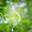 Marsui Seashell Wind Chimes for Outside, 28 Inch Hanging Seashell Windchime Decor for Outdoor Indoor Window Beach Garden Yard Decoration