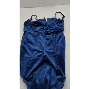 BLENCOT Sleeveless Velvet Jumpsuits For Women V Neck Spaghetti Straps Wide Leg Long Pants Dressy Rompers Winter Overalls S-XL (Small, Velvet Blue)
