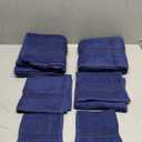 Elvana Home Ultra Soft 6 Pack Cotton Towel Set, Contains 2 Bath Towels 28x55 inch, 2 Hand Towels 16x24 inch & 2 Wash Coths 12x12 inch, Ideal Everyday Use, Compact & Lightweight - Navy Blue