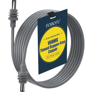 Fit for Starlink Mini DC Power Cable 3M/9.8FT, Tinned Oxygen-Free Copper OFC Wire Compatible with Starlink Mini Cable LSZH Waterproof Outdoor Gray for RV Power