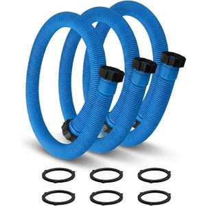 3 Pack 1.5" Pool Hose for Above Ground Pools 59" Long，Pool Pump Hose Filter Pumps Replacement Hose with Sealing Rings Fits for Intex Filters Pump, Saltwater Systems, Sand Filter