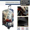 Luggage Covers For Suitcase Tsa Approved,Suitcase Cover Protector Fit 22-24 Inch,Washable Elastic Stretchy Anti-scratch Luggage Sleeve (FLYDOG)