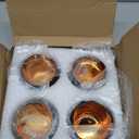 Eid Mubarak Decorations for Home - Set of 4 Glass Tealight Candle Holders, Ramadan Mubarak Table Centerpiece, Islamic Mosque & Lantern Silhouette Votives, Eid Gifts, Black and Gold