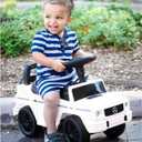 Best Ride On Cars Kids Outdoor Stroller Mercedes G-Wagon Push Car with Working Lights, Horn, and Music for Ages 1 to 3 years, White