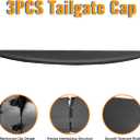 3PCS Combined Tailgate Cap Spoiler Molding Cover for Dodge Ram 1500 2009-2019, Rear Tail Gate Center Flex Step Top Trime Protector for Dodge Ram 2500 3500 2010-2018 Accessories