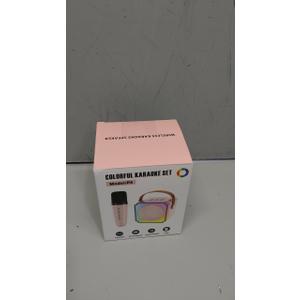 Mini Karaoke Machine for Kids and Adults,Portable Bluetooth Karaoke Speaker with 2 Wireless Microphones, Kids Karaoke Machine for Home Party,Birthday Gifts for Girls BoysBeige